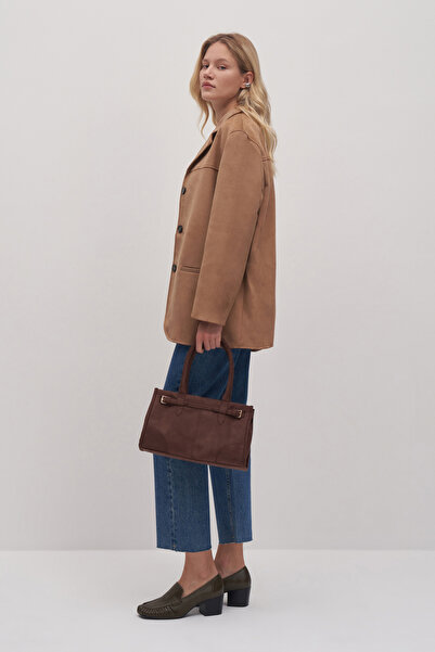 Mathilda Store Kadın Mavi Mathilda Wide Leg Cropped Denim Pantolon