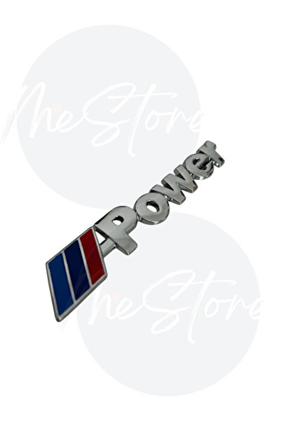 mes store M Power Metal Arma Amblem Çamurluk - Bagaj Arması 1 Adet 14x2 CM