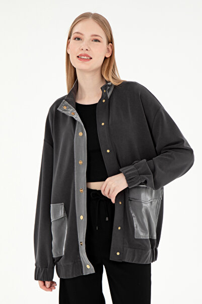 U.S. Polo Assn. Kadın Antrasit Sweatshirt 50292357-VR006