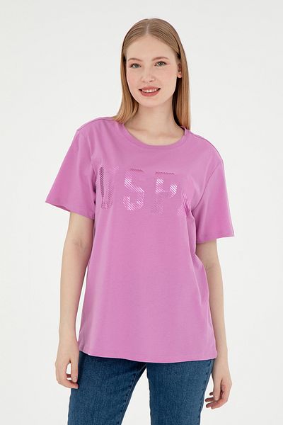 U.S. Polo Assn. Tricou de bază roz pentru femei 50300850-VR023