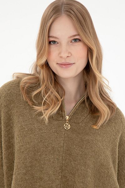 U.S. Polo Assn. Women's Khaki Knitwear Poncho 50293175 -Vr027