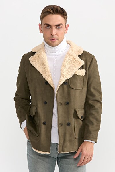 TUNAHAN ERKEK GİYİM Slimfit Kesim Gemici Model Nubuk Mont-haki