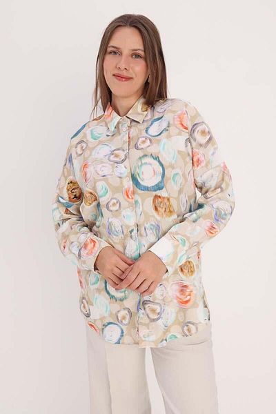 ALLDAY Πουκάμισο Beige-Mint-Oversize