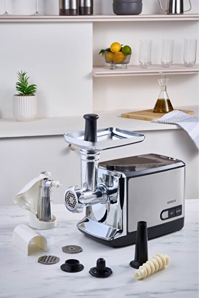 Karaca Inox Kıyma Makinesi 1201 (Salça Sucuk Sosis ve İçli Köfte Aparatlı)