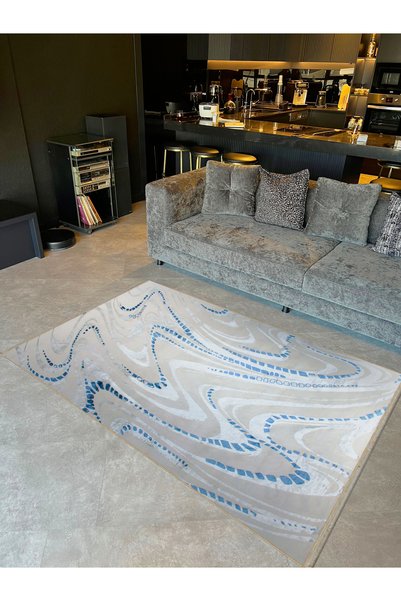 Rugs Modern Halı Crescent Collection Abstract Shapes Detailed Woven Base Mode...