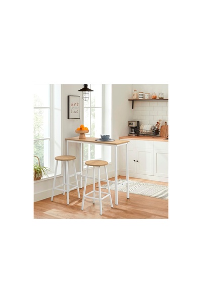 Vivense MOLA DİKDÖRTGEN MUTFAK MASASI TAKIMI, KARİNA BEYAZ, 40X100