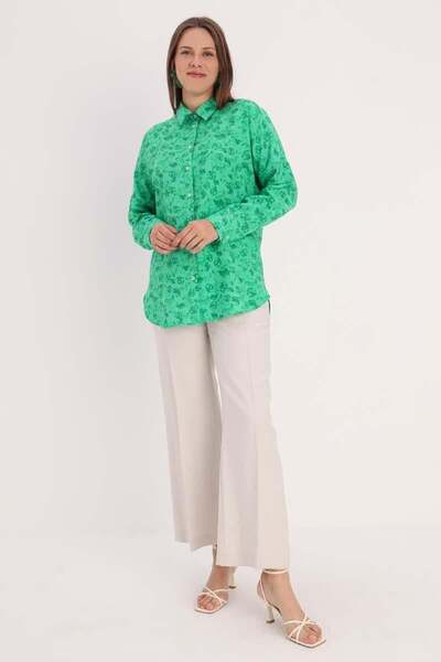 ALLDAY Cămașă verde-verde închis supradimensionată