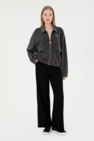 U.S. Polo Assn. Kadın Siyah Kanvas Pantolon 50290877-VR046