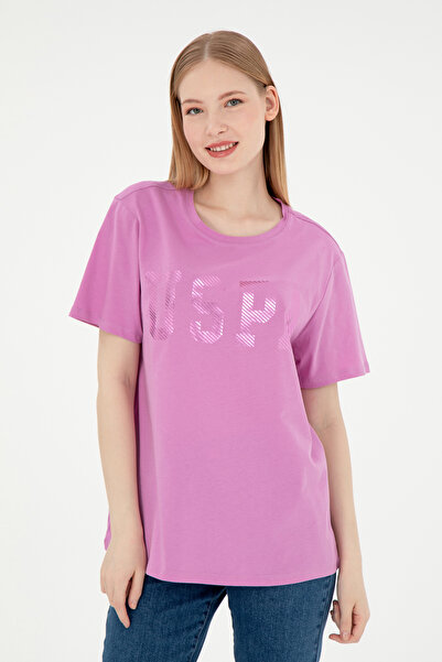 U.S. Polo Assn. Tricou de bază roz pentru femei 50300850-VR023