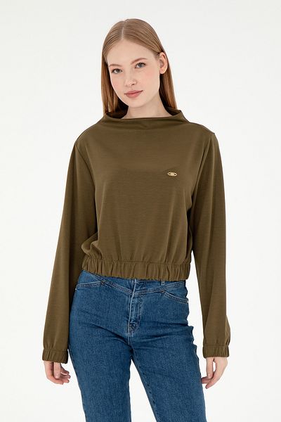 U.S. Polo Assn. Women's Khaki Sweatshirt 50298171 -Vr027