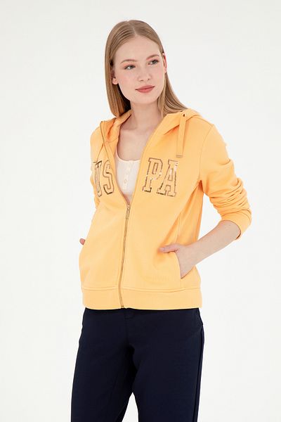 U.S. Polo Assn. Оранжев суитшърт Door - 50300886-vr202 за жени