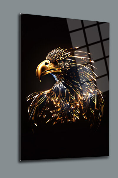 glassartdesign Pictură pe sticlă Eagle Unbreakable Decor pentru casa Pictură ...