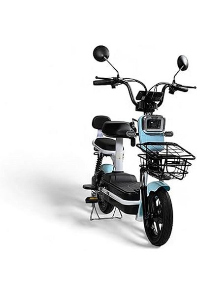 ALBADER Electric Scooter V6+, Double Seats With Manual Pedals, Electric Kick Scooter 48V Battery