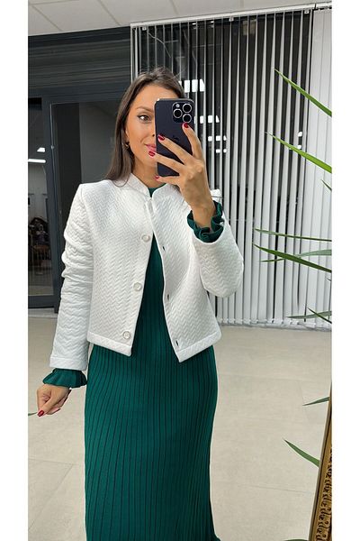 caddstore Jachetă albă din bumbac marca originală