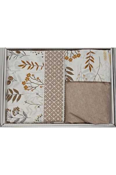 SENLİFE Cotton Single Elastic Duvet Cover Set