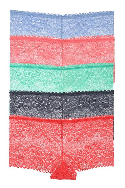 Nicoletta Women's Boxers/shorts 5 Pack Complete Lace Mixcolor