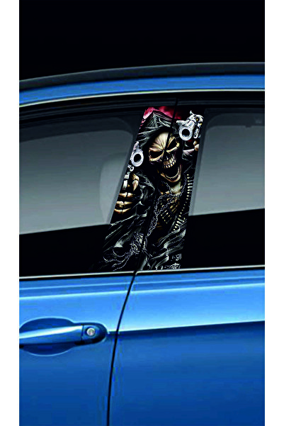 NEON Dijital Baskı Merkezi Araç Kapı Direk Kaplama Folyosu (Sağ Sol Takım) (2 Adet) - 22x52 Cm