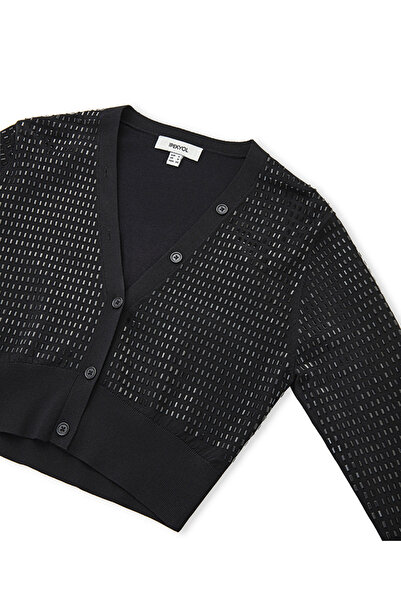 İpekyol Hotfix Printed Crop Cardigan