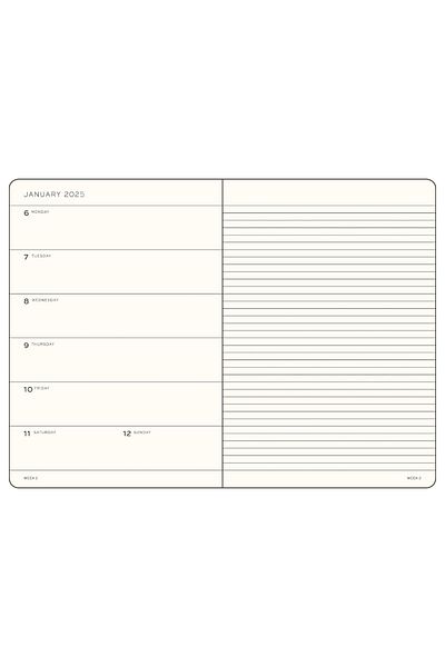 Leuchtturm1917 2025 Weekly Agenda - Notepad, Pocket Size, Hard Cover, English, Lilac