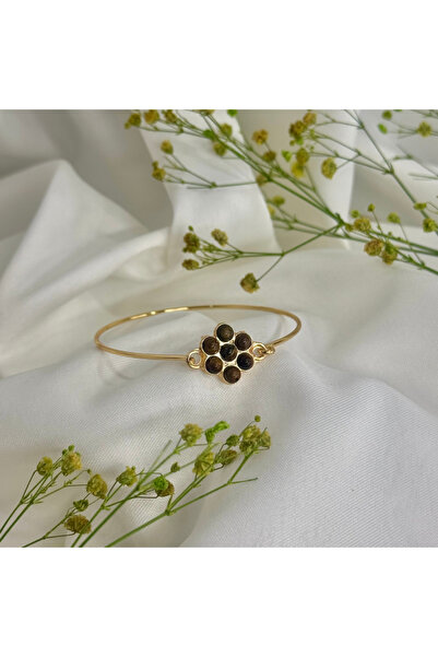 Elifsu Jewelry سوار بتصميم زهرة من الأحجار الكريمة الطبيعية