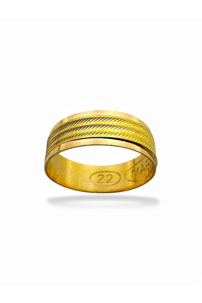 MaGold 22 Ayar Altın Trabzon Yüzüğü Modeli Alyans Yüzük