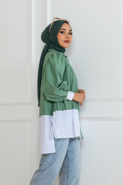 benguen Çağla 2067 Model Pleated Shirt