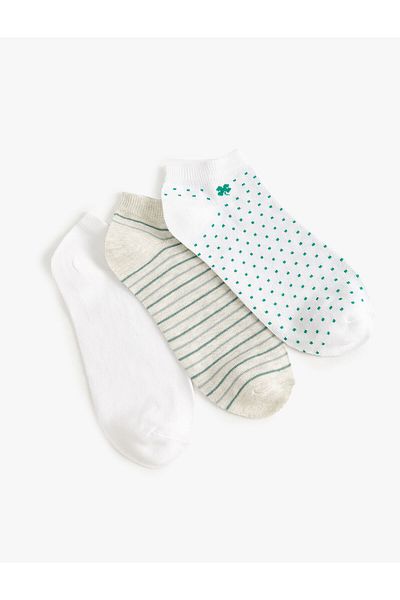 Koton Striped 3-Piece Booties Socks Set Multicolored