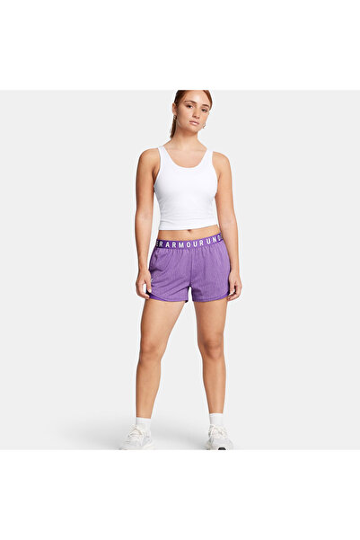 Under Armour Play Twist 3.0 Kadın Mor Antrenman Şortu