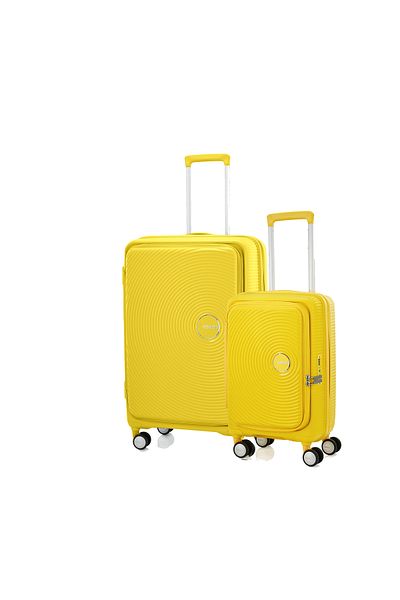 American Tourister CURIO BOOK OPENING   HARD SPINNER  2 PCS SET GOLDEN YELLOW