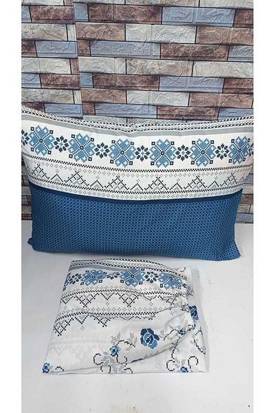 GASEL ÇARŞI Double Cross Stitch Pattern Cotton Elastic Sheet Set