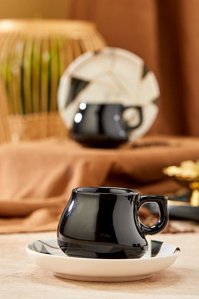 Babion Stylish Luxury 2-Person Coffee Cup Set, Turkish Coffee Cup Set as a Gift