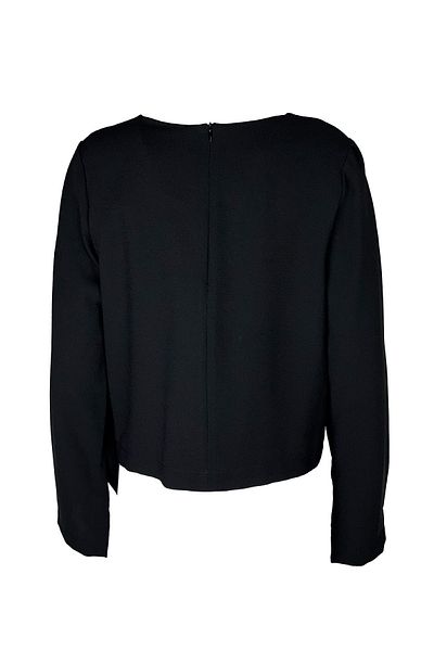 KAMEYA Black Blouse with Pocket Detail