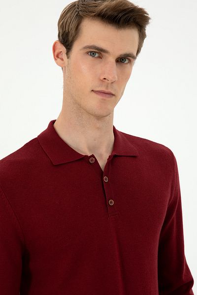 U.S. Polo Assn. Men's Burgundy Basic Sweater 50294739 -Vr014