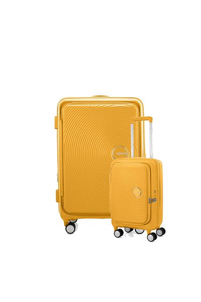 American Tourister CURIO BOOK OPENING   HARD SPINNER  2 PCS SET SOLAR YELLOW