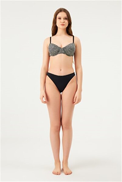 Eros Toparlayıcı Balenli Bikini Takımı 1060ESBK Siyah
