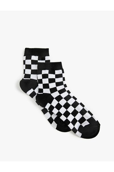 Koton Checkerboard Patterned Socks