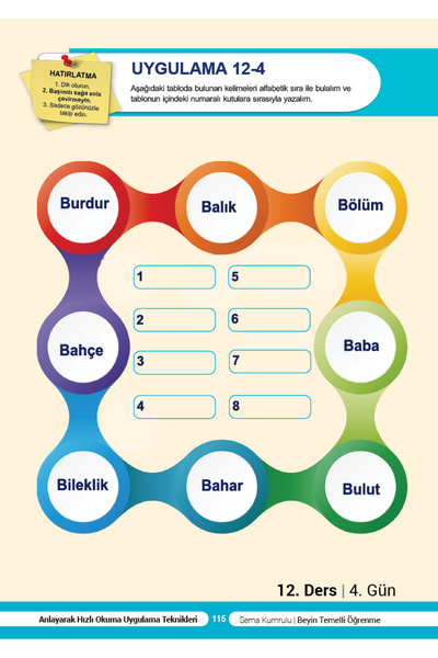 Anonim Yayıncılık ANLAYARAK HIZLI OKUMA UYGULAMA TEKNİKLERİ 1 DİKKAT DİSLEKSİ DEHB ODAKLANMA