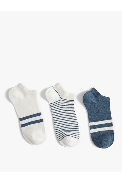 Koton Set șosete papuci cu dungi 3 piese multicolore