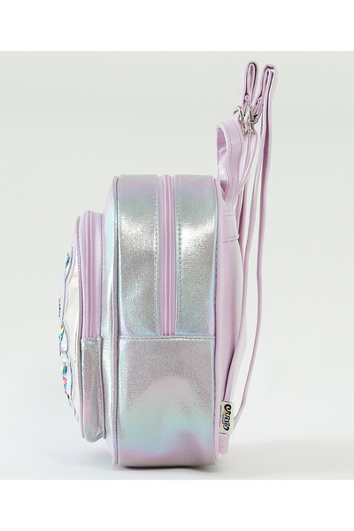 Fab N Funky Stylish Panda Backpack for Kids 5+, Purple 9 Inch with Spacious Compartment & Durable Design