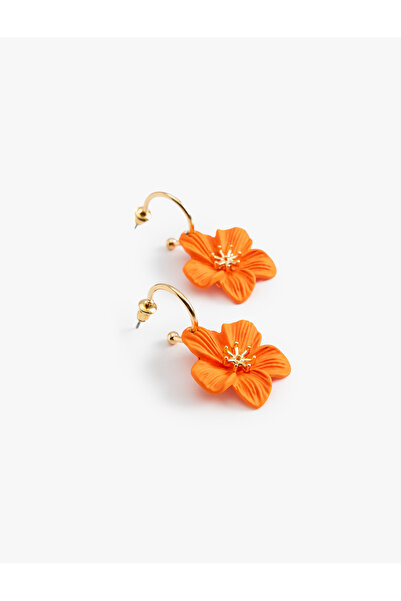 Koton Çiçekli Halka Küpe