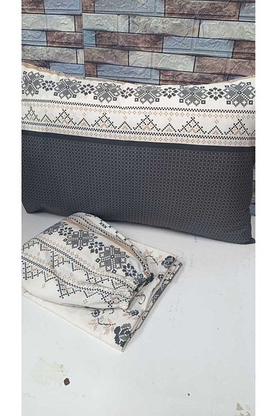 GASEL ÇARŞI Double Cross Stitch Pattern Cotton Elastic Sheet Set