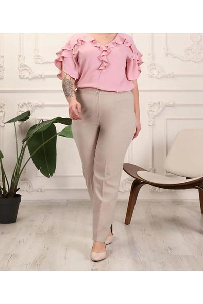 Öz klas Store Women's Waist Buttoned Side Elastic Tube Trophy Pants