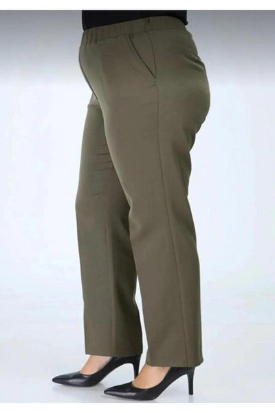Öz klas Store Women's Waist Buttoned Side Elastic Tube Trophy Pants