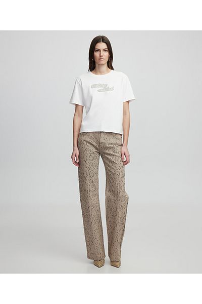 İpekyol Tricou cu broderie slogan