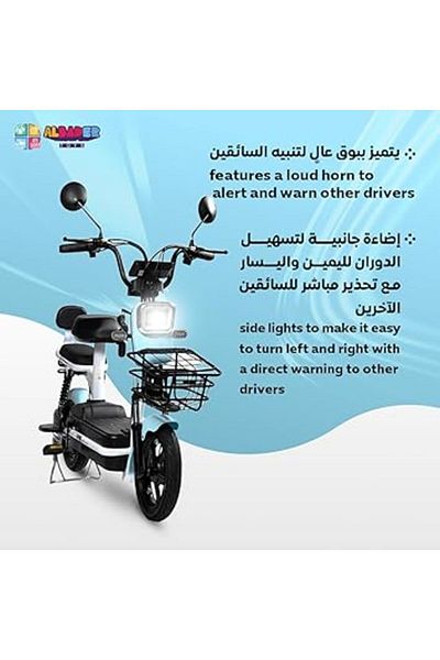 ALBADER Electric Scooter V6+, Double Seats With Manual Pedals, Electric Kick Scooter 48V Battery
