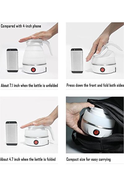 Primo Plus Travel Kettle Electric Small Foldable Portable Kettle,Silicone