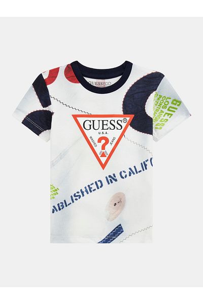 Guess تيشيرت للأولاد باللون الأزرق الداكن
