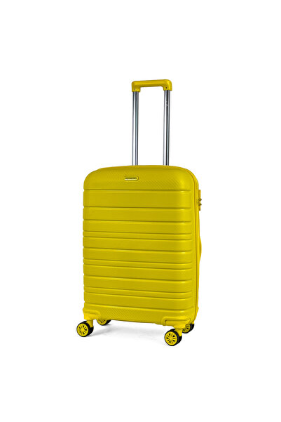 Reymond Luggage Karbon PP Seyahat Valizi Horizon Serisi Kırılmaz Bavul, Sarı ...