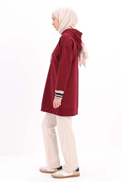 ALLDAY Sweat Tunic with Cherry Embroidered Cuffs