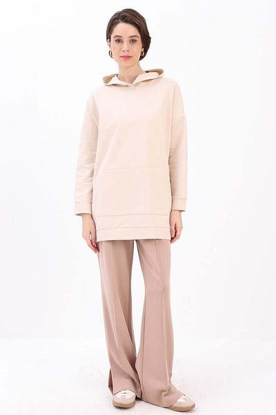 ALLDAY Stone-Hooded Sweat Tunic